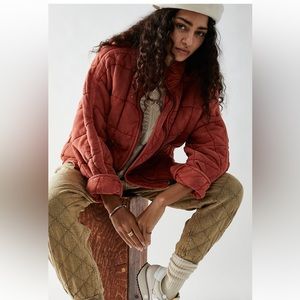 SZ S - Free People Dolman Quilted Jacket in Myrrh - NWT